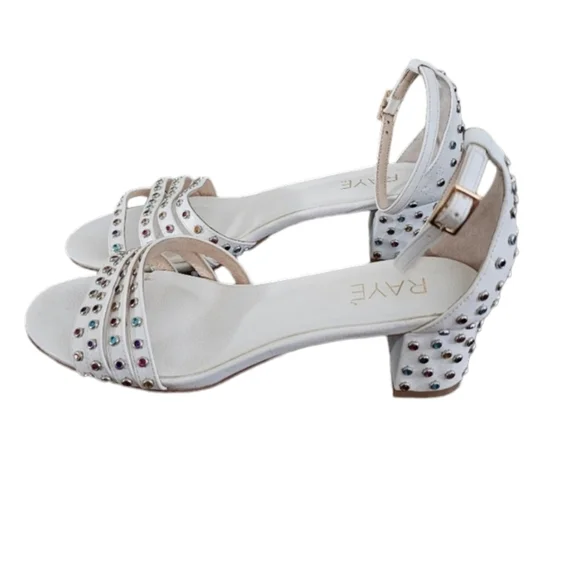 Raye Rainbow Rhinestone Sandals Size 8 - Picture 3 of 10